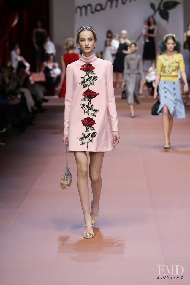 Maartje Verhoef featured in  the Dolce & Gabbana fashion show for Autumn/Winter 2015