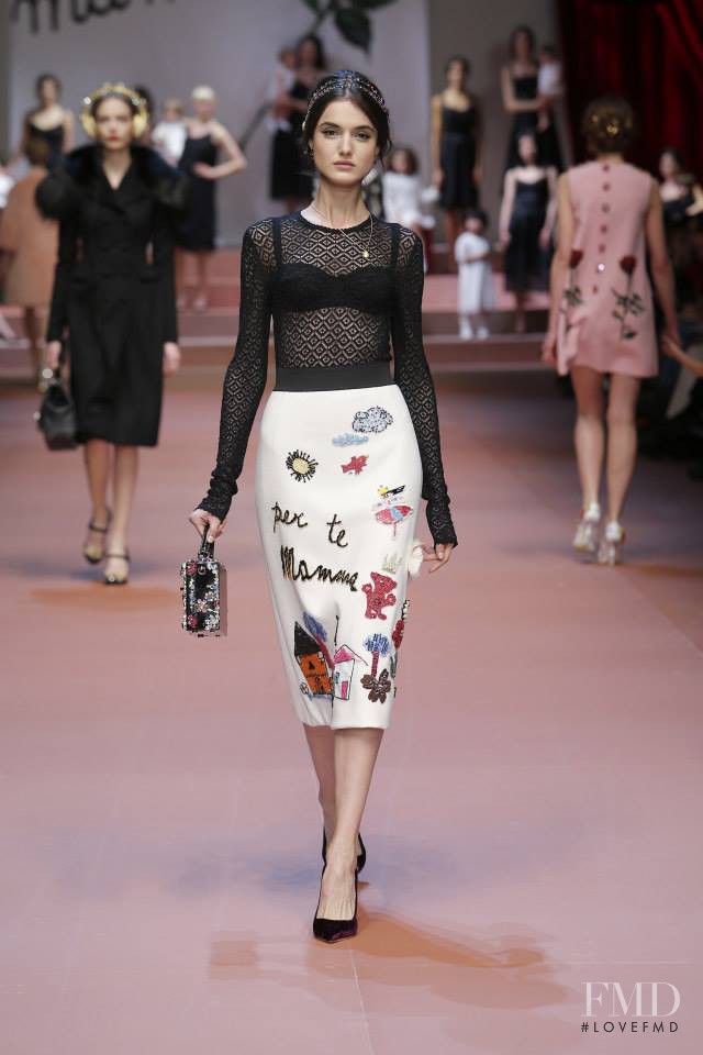 Blanca Padilla featured in  the Dolce & Gabbana fashion show for Autumn/Winter 2015