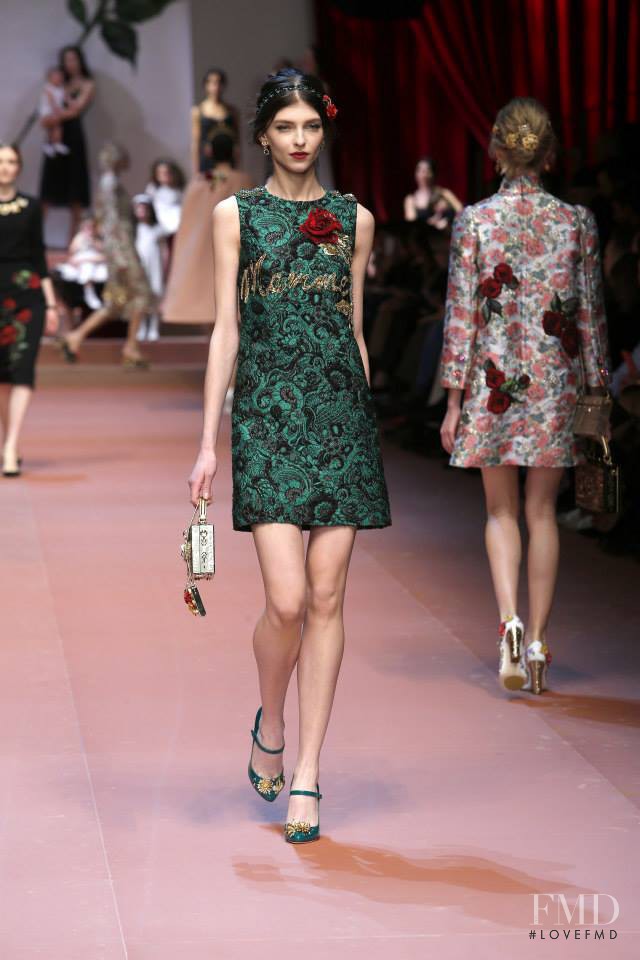 Anastasia Lagune featured in  the Dolce & Gabbana fashion show for Autumn/Winter 2015