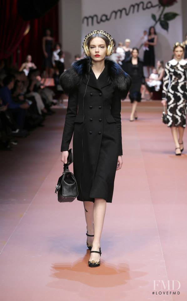 Mina Cvetkovic featured in  the Dolce & Gabbana fashion show for Autumn/Winter 2015