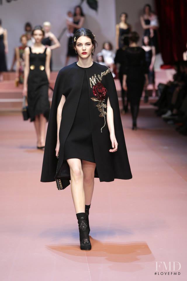 Vittoria Ceretti featured in  the Dolce & Gabbana fashion show for Autumn/Winter 2015