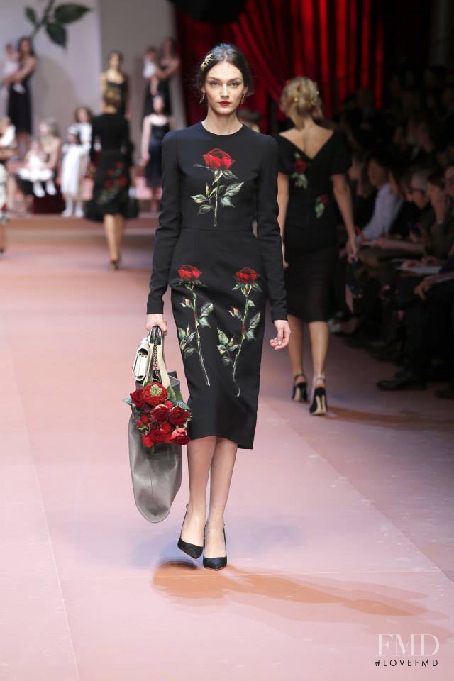 Deimante Misiunaite featured in  the Dolce & Gabbana fashion show for Autumn/Winter 2015