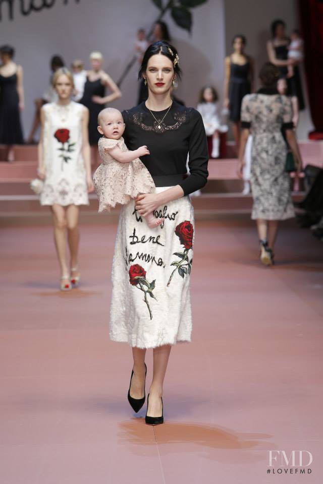Ashleigh Good featured in  the Dolce & Gabbana fashion show for Autumn/Winter 2015