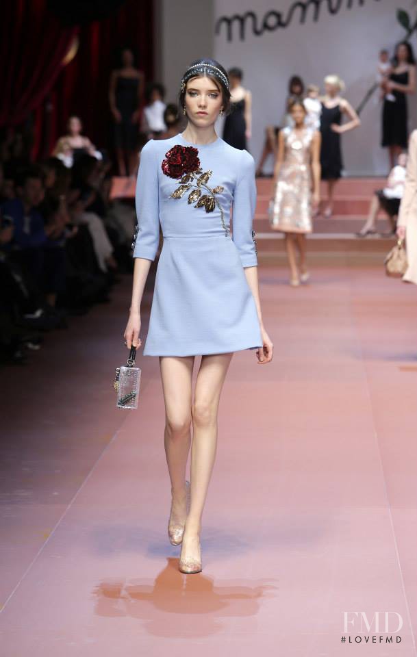 Grace Hartzel featured in  the Dolce & Gabbana fashion show for Autumn/Winter 2015