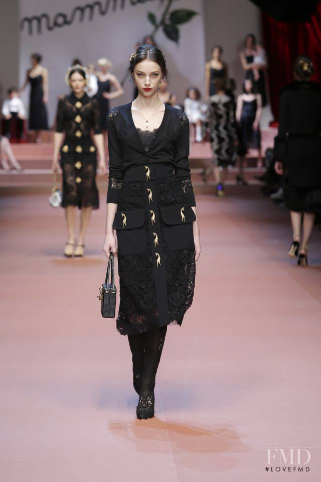 Larissa Marchiori featured in  the Dolce & Gabbana fashion show for Autumn/Winter 2015