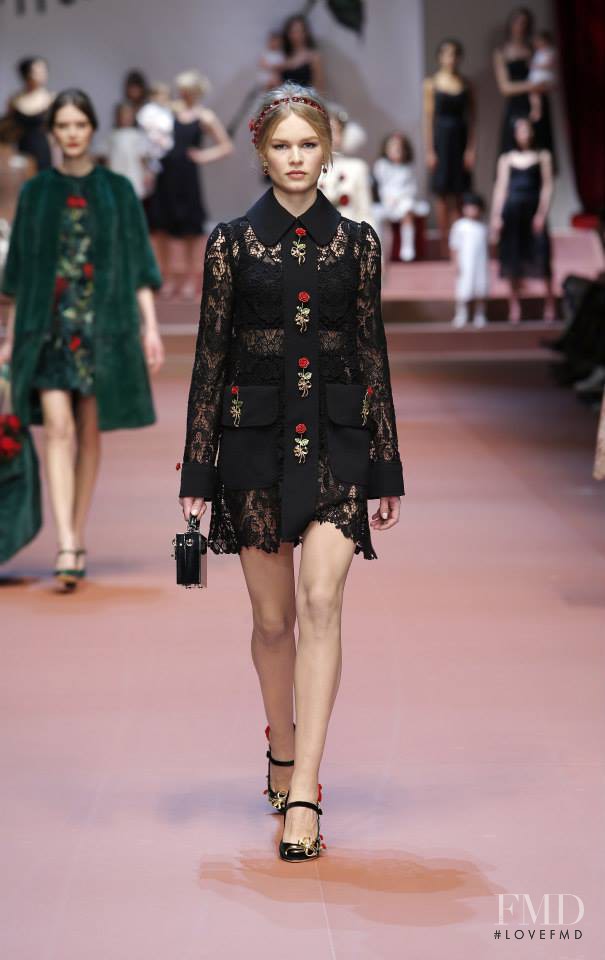 Anna Ewers featured in  the Dolce & Gabbana fashion show for Autumn/Winter 2015