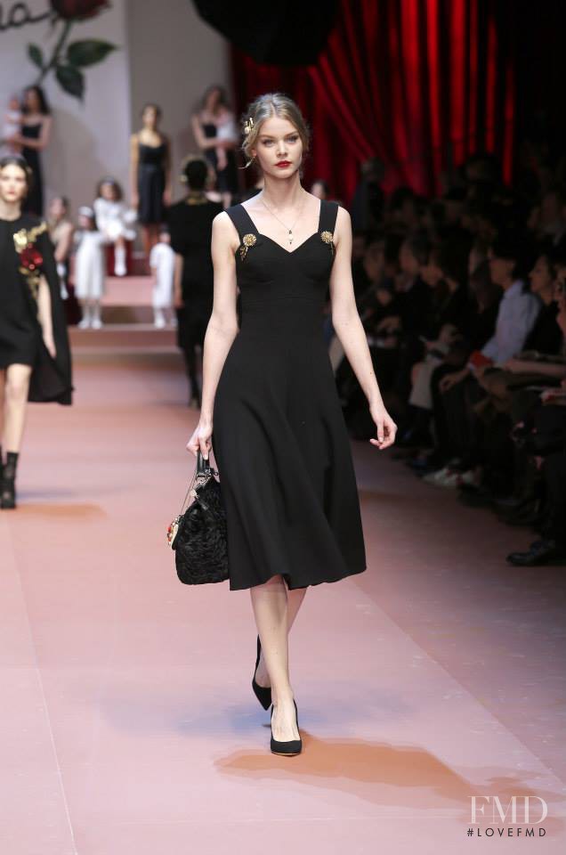 Carolin Loosen featured in  the Dolce & Gabbana fashion show for Autumn/Winter 2015