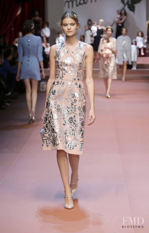 Kate Grigorieva featured in  the Dolce & Gabbana fashion show for Autumn/Winter 2015