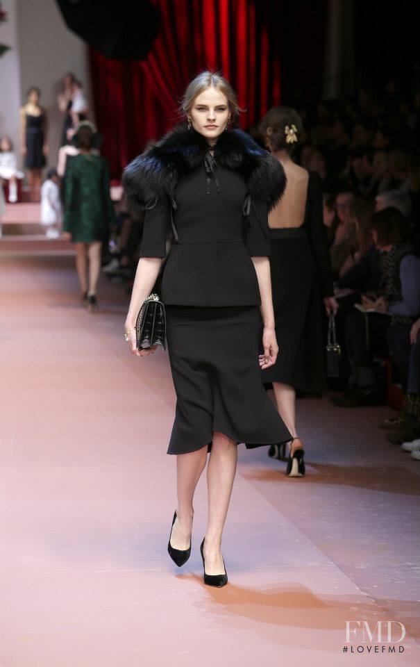 Karina Petrosian featured in  the Dolce & Gabbana fashion show for Autumn/Winter 2015