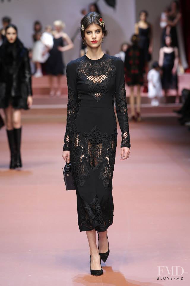 Antonina Petkovic featured in  the Dolce & Gabbana fashion show for Autumn/Winter 2015