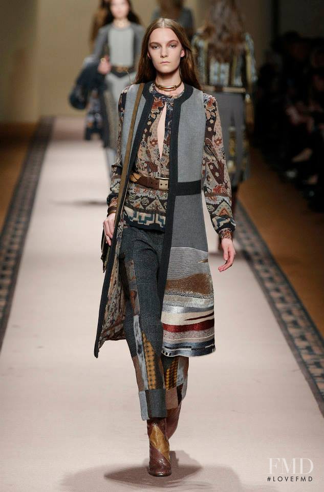 Irina Liss featured in  the Etro fashion show for Autumn/Winter 2015