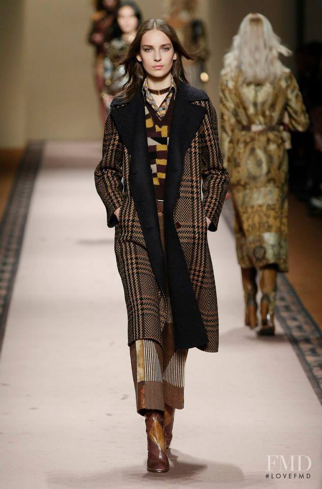 Julia Bergshoeff featured in  the Etro fashion show for Autumn/Winter 2015