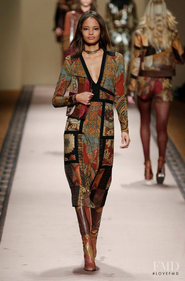 Malaika Firth featured in  the Etro fashion show for Autumn/Winter 2015
