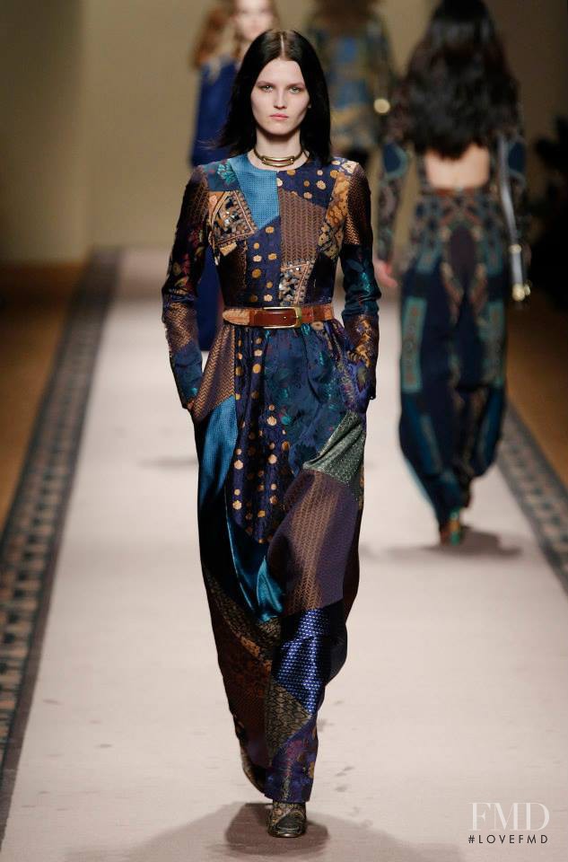 Katlin Aas featured in  the Etro fashion show for Autumn/Winter 2015