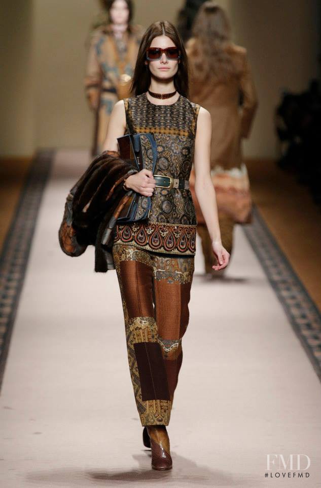 Ophélie Guillermand featured in  the Etro fashion show for Autumn/Winter 2015