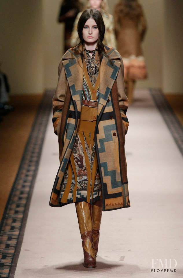 Viktoria Machajdik featured in  the Etro fashion show for Autumn/Winter 2015