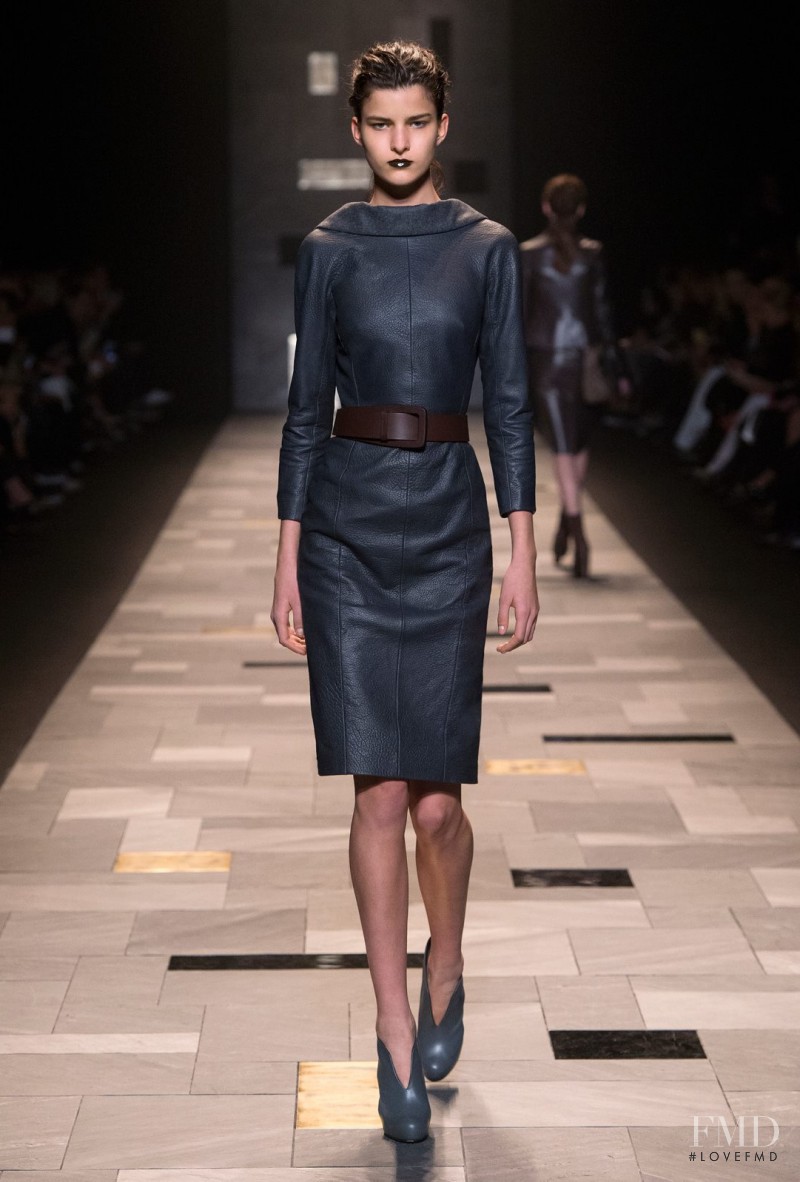 Astrid Holler featured in  the Trussardi fashion show for Autumn/Winter 2015