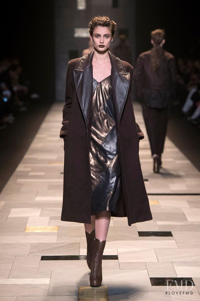 Taylor Hill featured in  the Trussardi fashion show for Autumn/Winter 2015