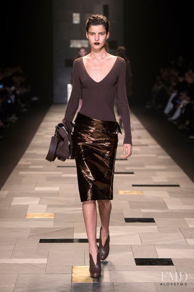 Astrid Holler featured in  the Trussardi fashion show for Autumn/Winter 2015