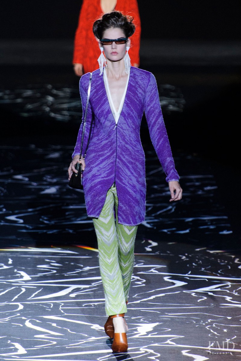 Angel Rutledge featured in  the Missoni fashion show for Autumn/Winter 2015