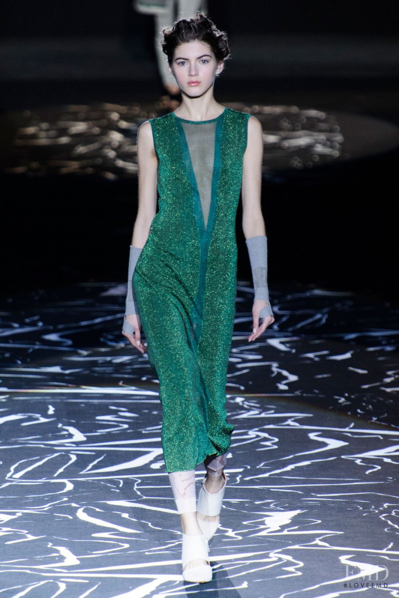 Valery Kaufman featured in  the Missoni fashion show for Autumn/Winter 2015