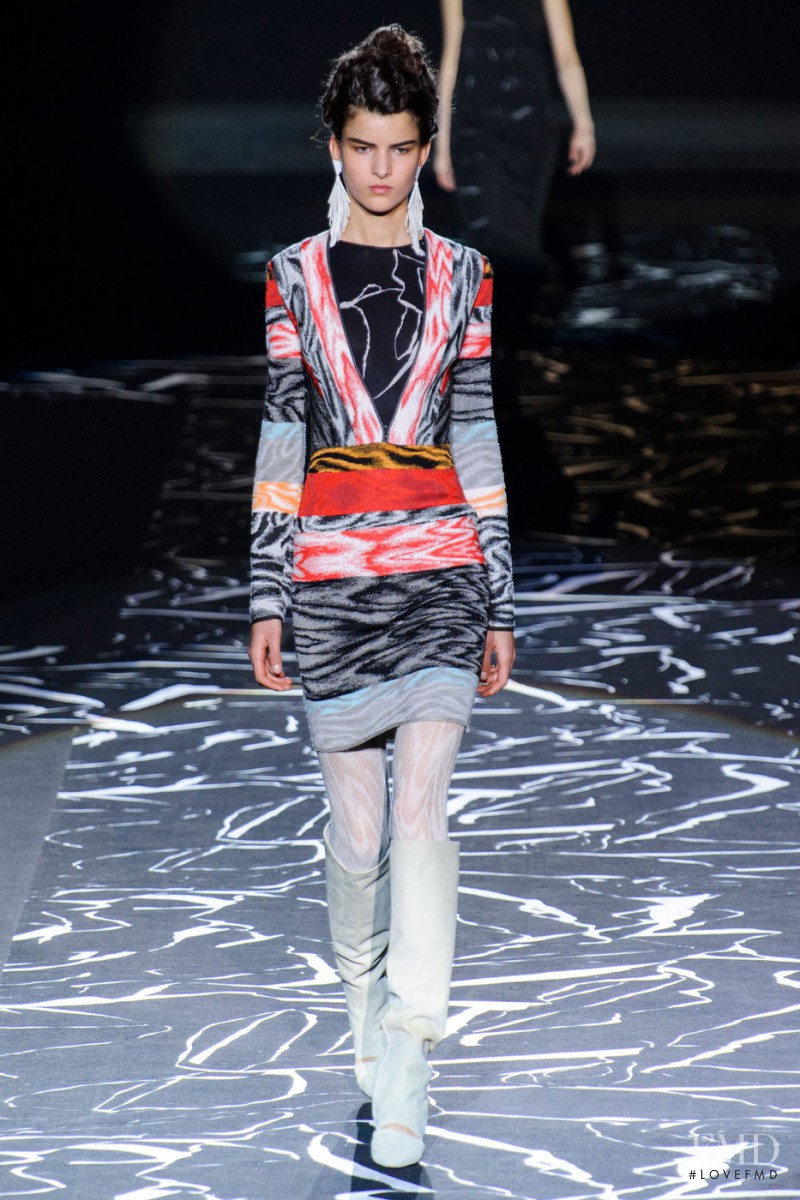 Astrid Holler featured in  the Missoni fashion show for Autumn/Winter 2015