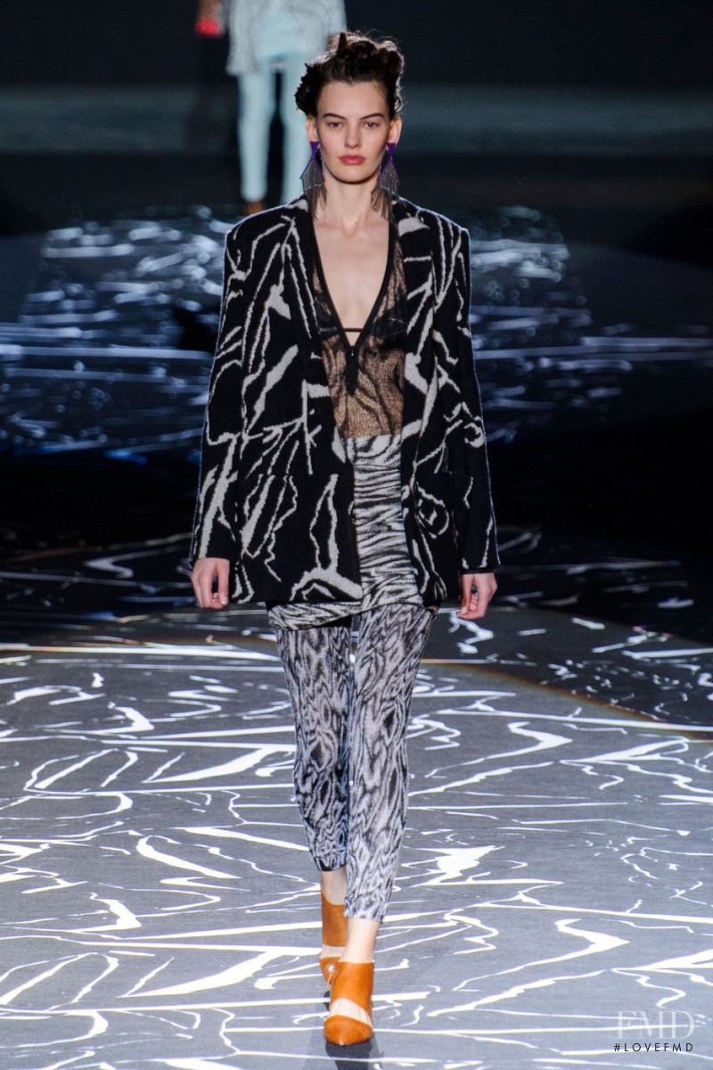Amanda Murphy featured in  the Missoni fashion show for Autumn/Winter 2015