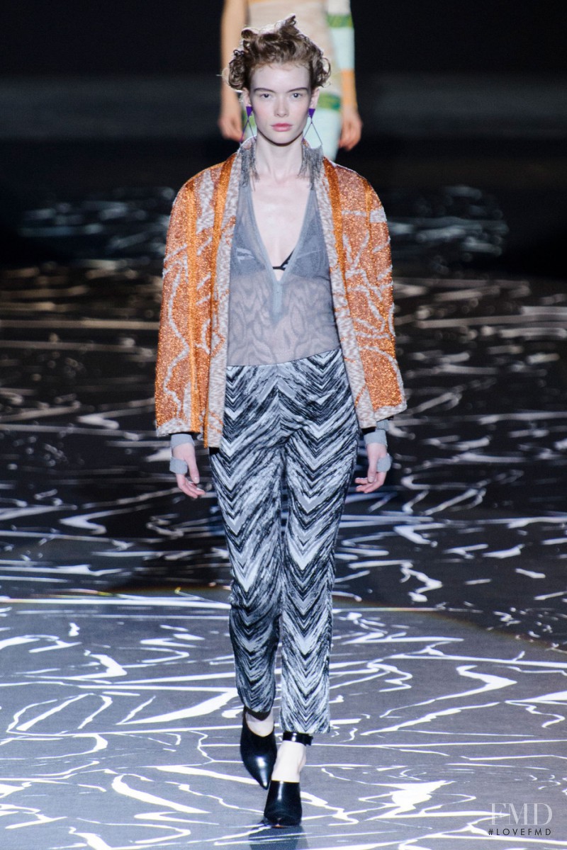 Julia Hafstrom featured in  the Missoni fashion show for Autumn/Winter 2015