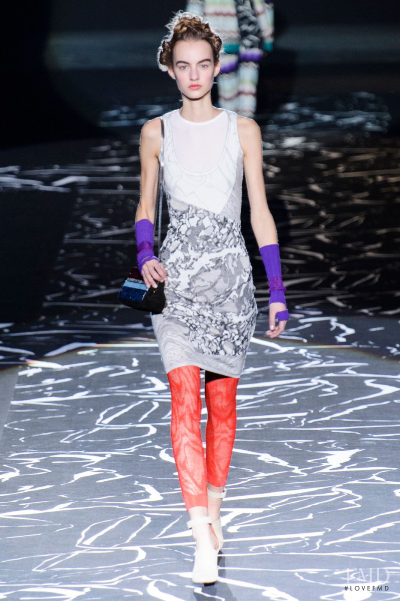 Maartje Verhoef featured in  the Missoni fashion show for Autumn/Winter 2015