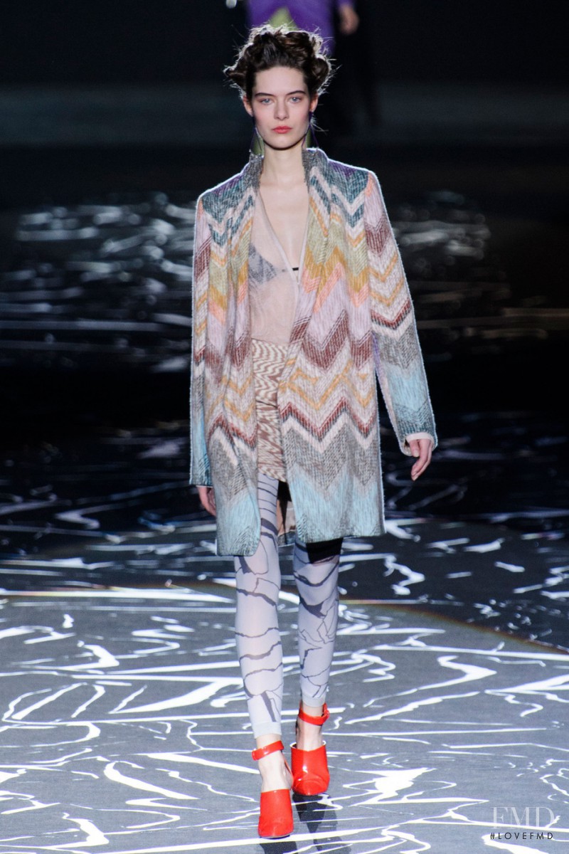 Anika Cholewa featured in  the Missoni fashion show for Autumn/Winter 2015
