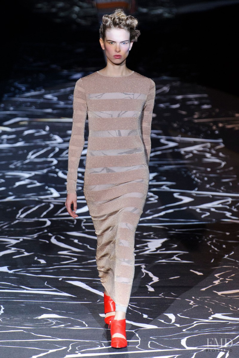 Lina Berg featured in  the Missoni fashion show for Autumn/Winter 2015