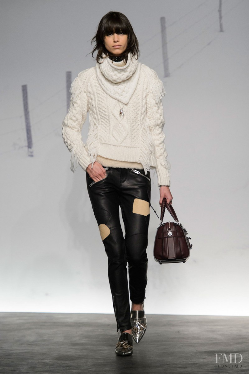 Mica Arganaraz featured in  the Coach fashion show for Autumn/Winter 2015