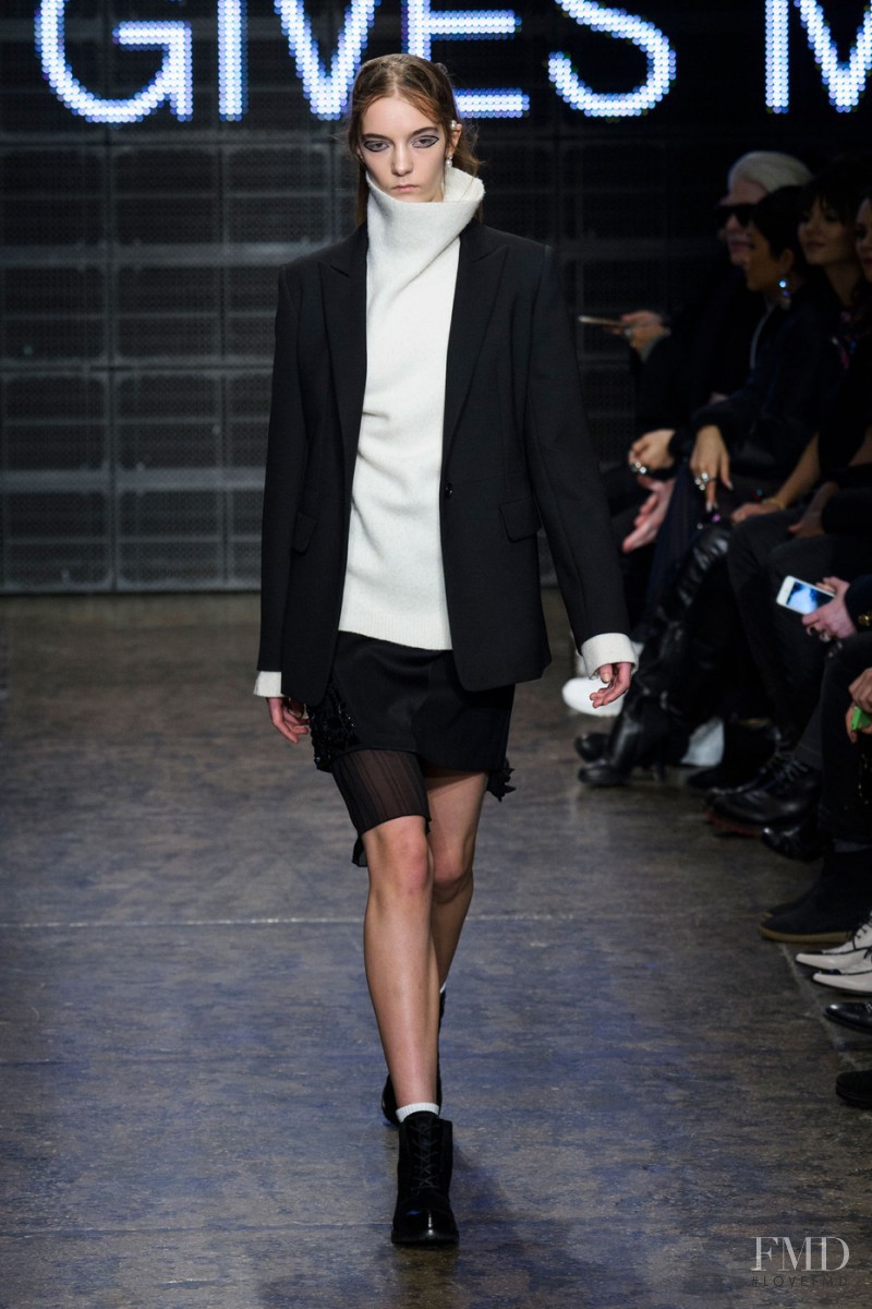 Irina Liss featured in  the DKNY fashion show for Autumn/Winter 2015