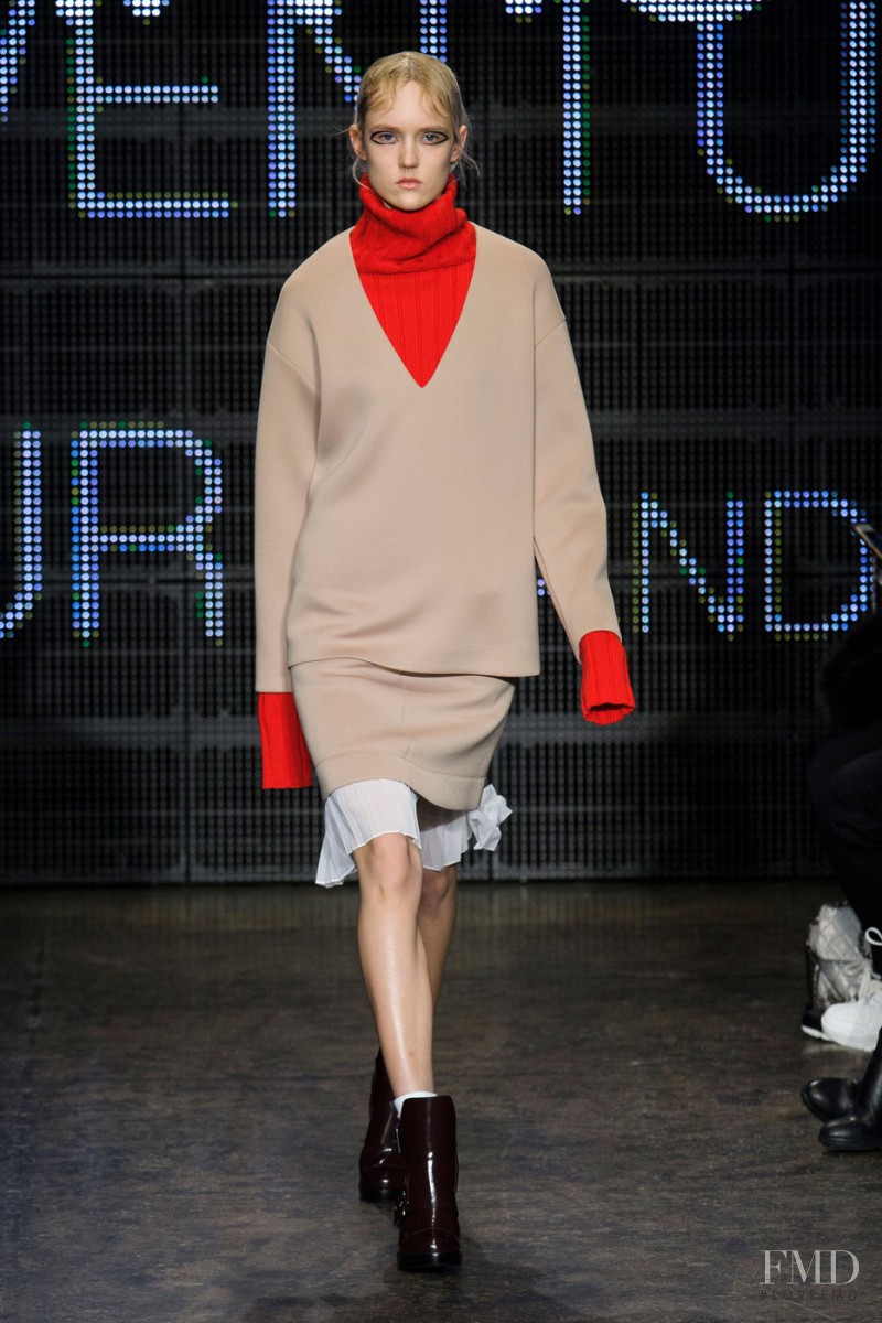 Harleth Kuusik featured in  the DKNY fashion show for Autumn/Winter 2015