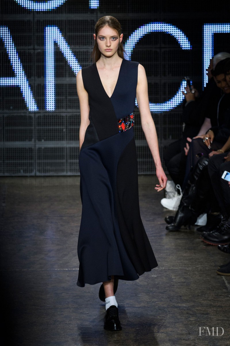 Sanne Vloet featured in  the DKNY fashion show for Autumn/Winter 2015