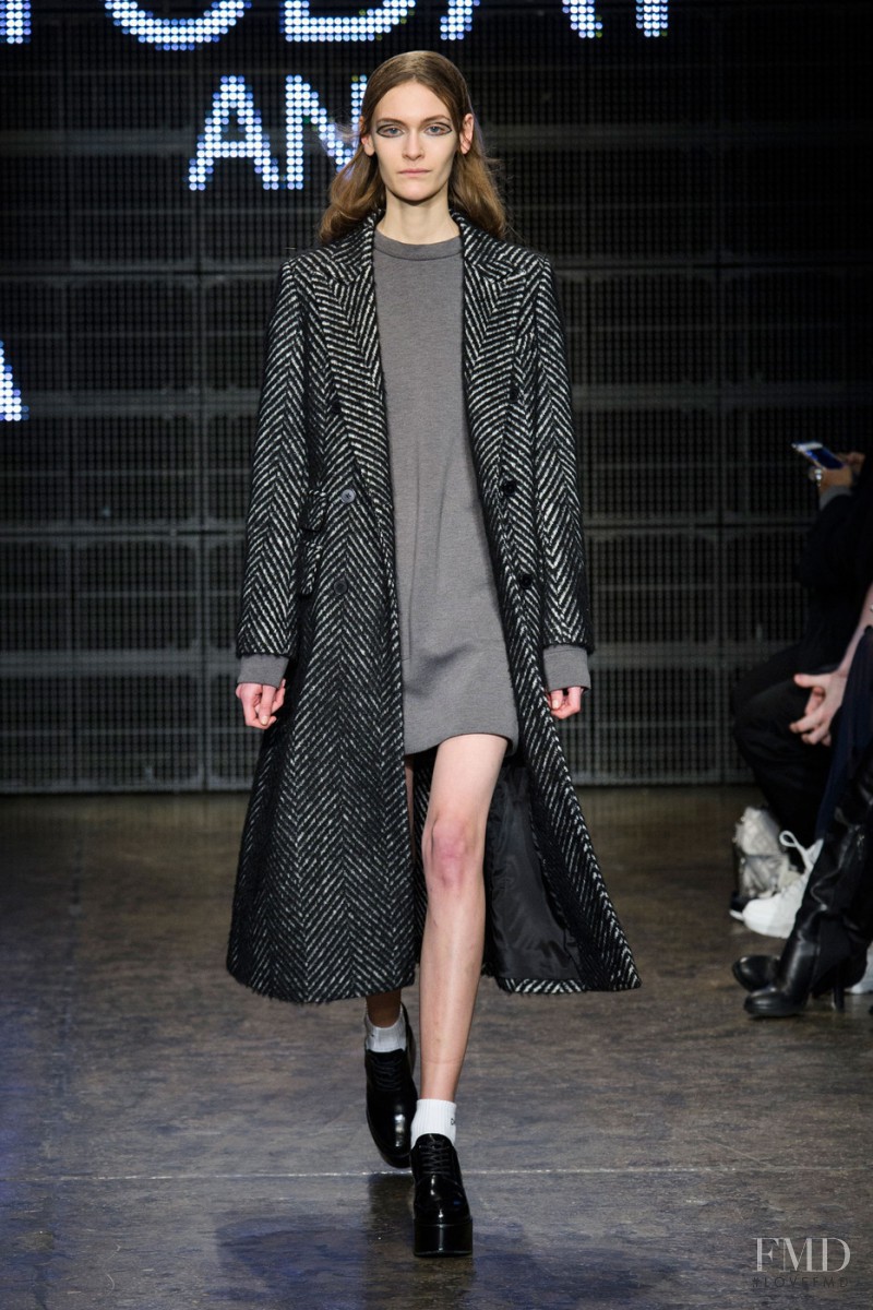 Fia Ljungstrom featured in  the DKNY fashion show for Autumn/Winter 2015
