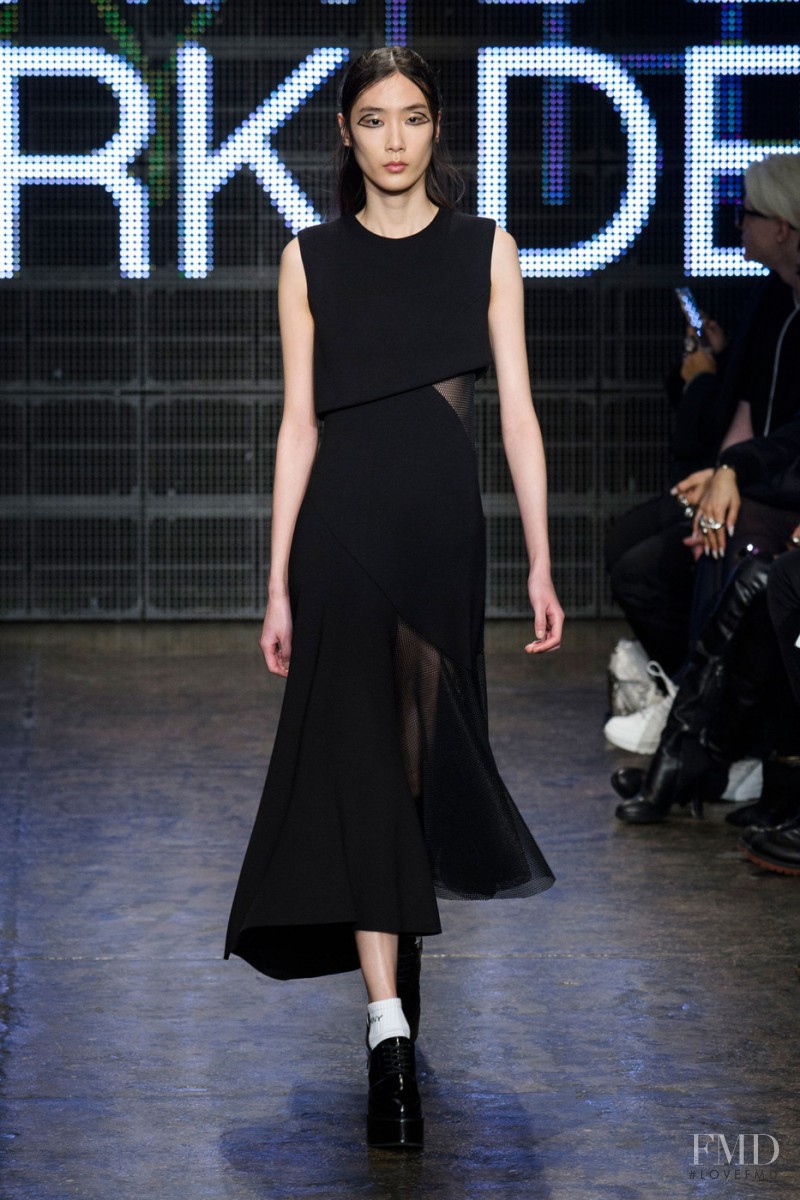 Dongqi Xue featured in  the DKNY fashion show for Autumn/Winter 2015