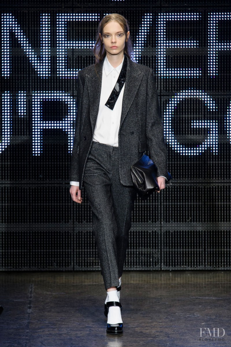 Mina Cvetkovic featured in  the DKNY fashion show for Autumn/Winter 2015