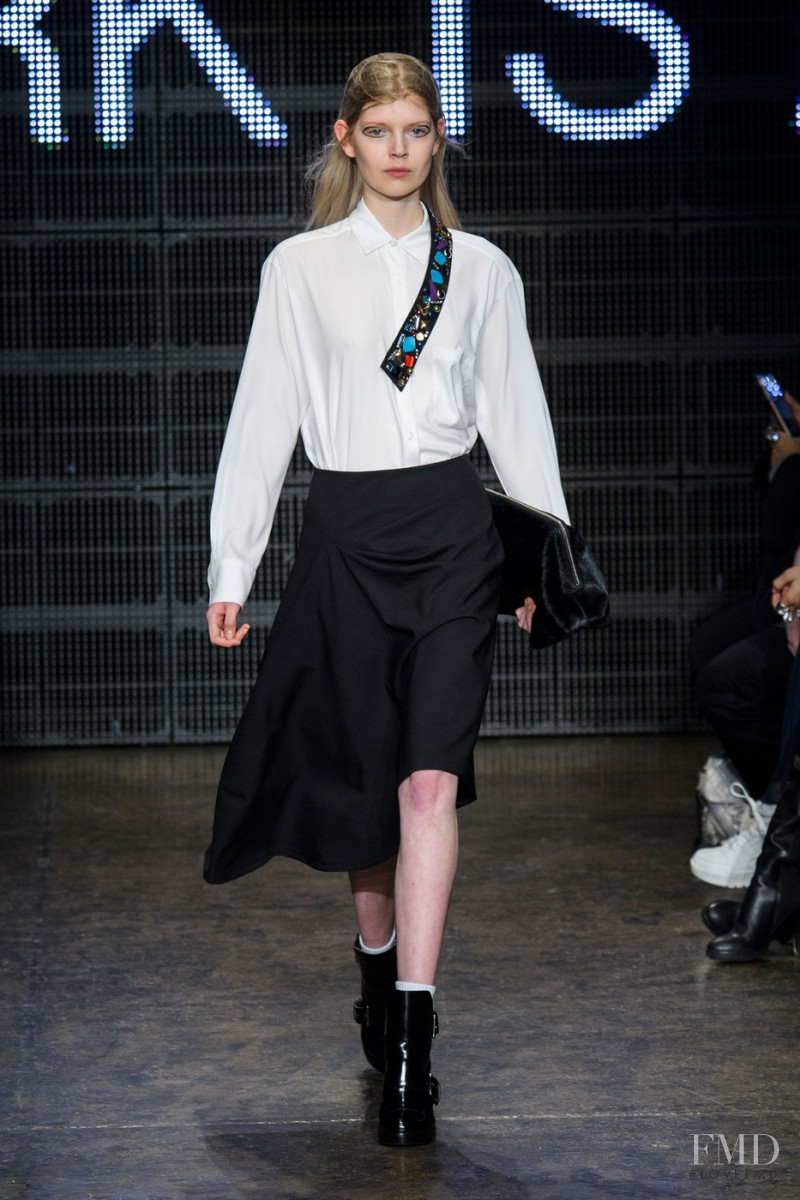 Ola Rudnicka featured in  the DKNY fashion show for Autumn/Winter 2015