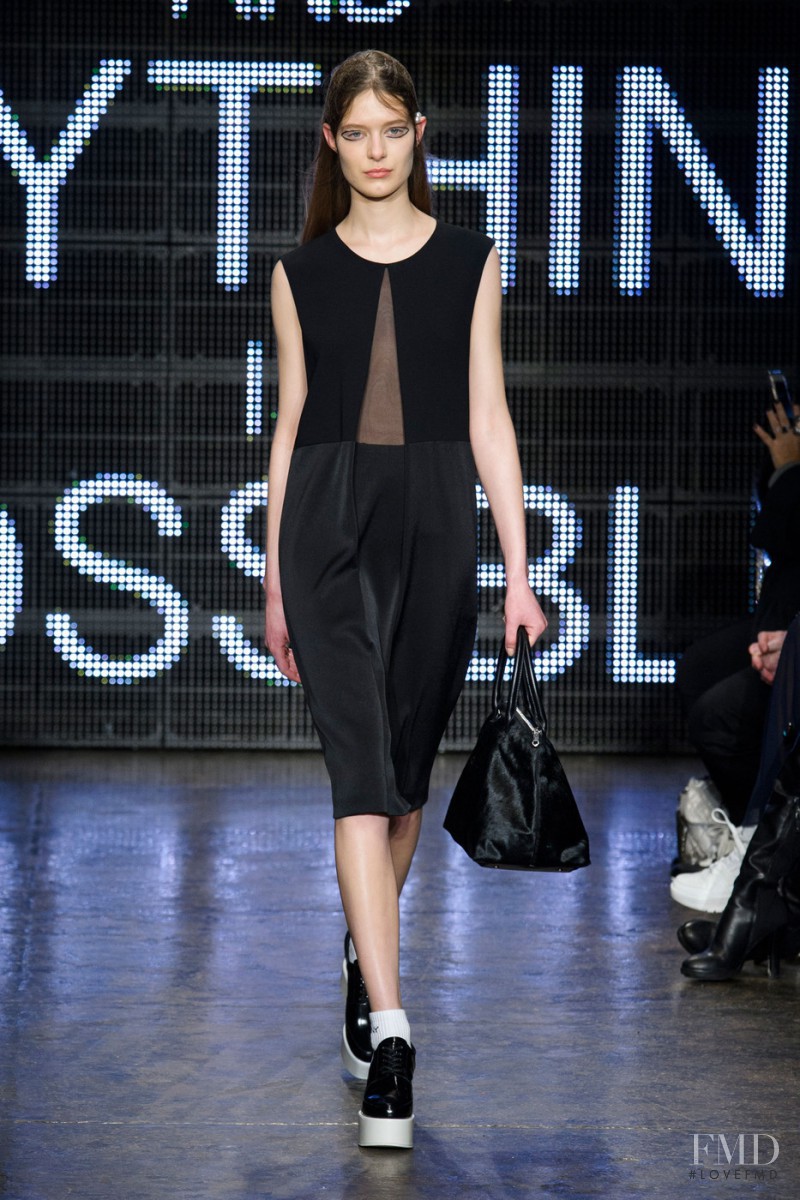 Anika Cholewa featured in  the DKNY fashion show for Autumn/Winter 2015