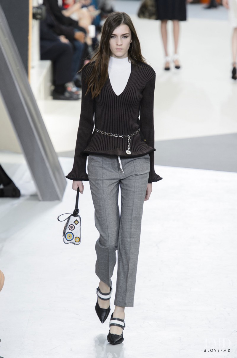 Irina Djuranovic featured in  the Louis Vuitton fashion show for Autumn/Winter 2015