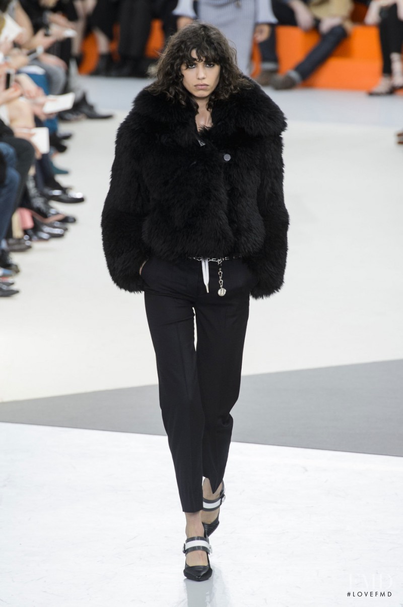 Mica Arganaraz featured in  the Louis Vuitton fashion show for Autumn/Winter 2015