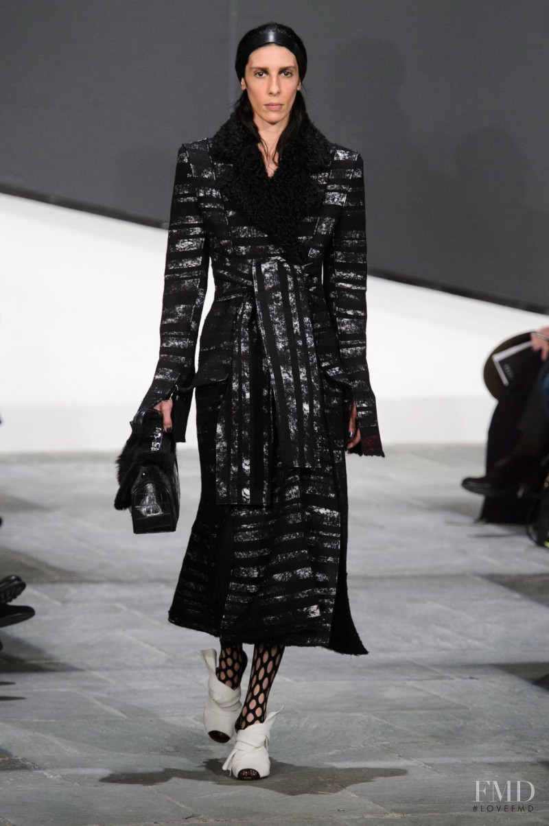 Jamie Bochert featured in  the Proenza Schouler fashion show for Autumn/Winter 2015