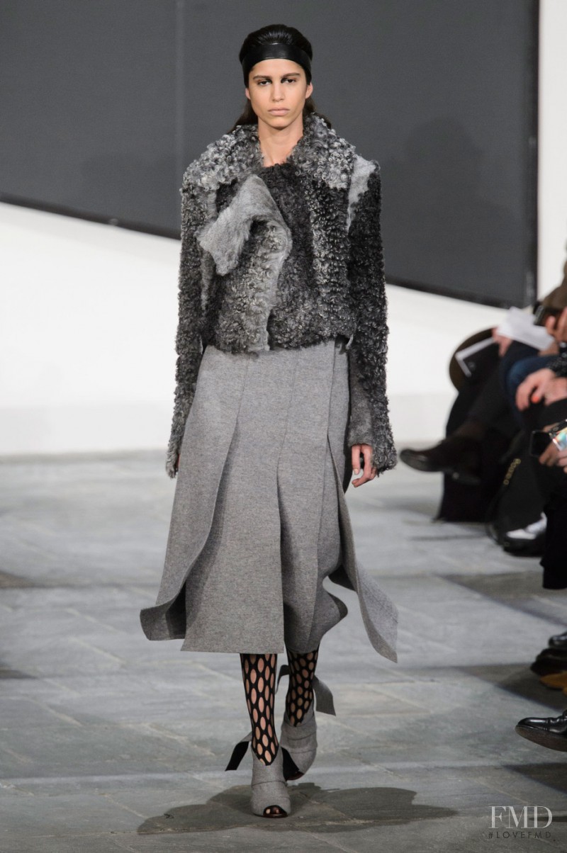 Mica Arganaraz featured in  the Proenza Schouler fashion show for Autumn/Winter 2015