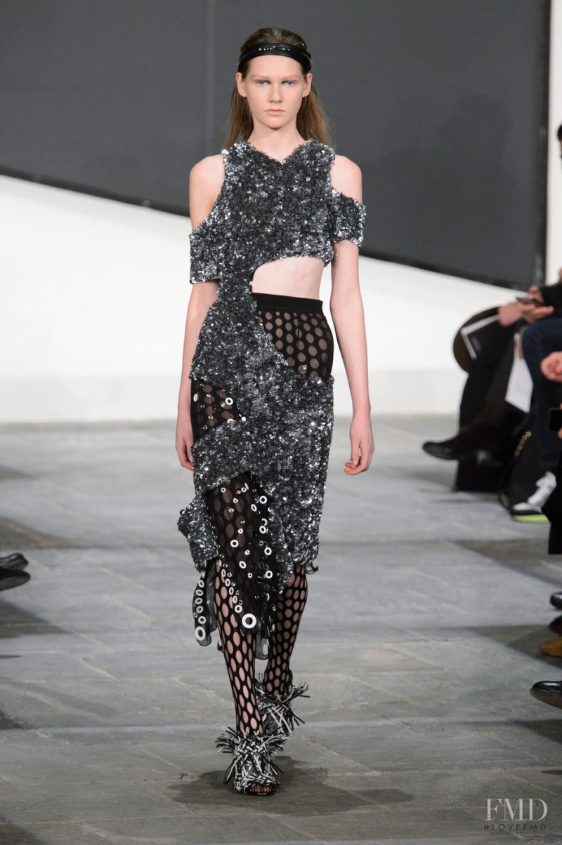 Marland Backus featured in  the Proenza Schouler fashion show for Autumn/Winter 2015
