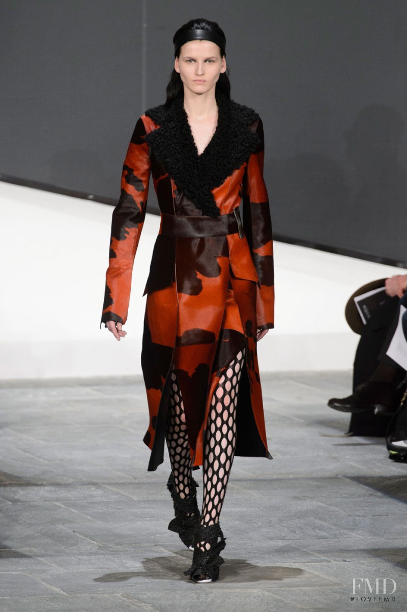 Katlin Aas featured in  the Proenza Schouler fashion show for Autumn/Winter 2015
