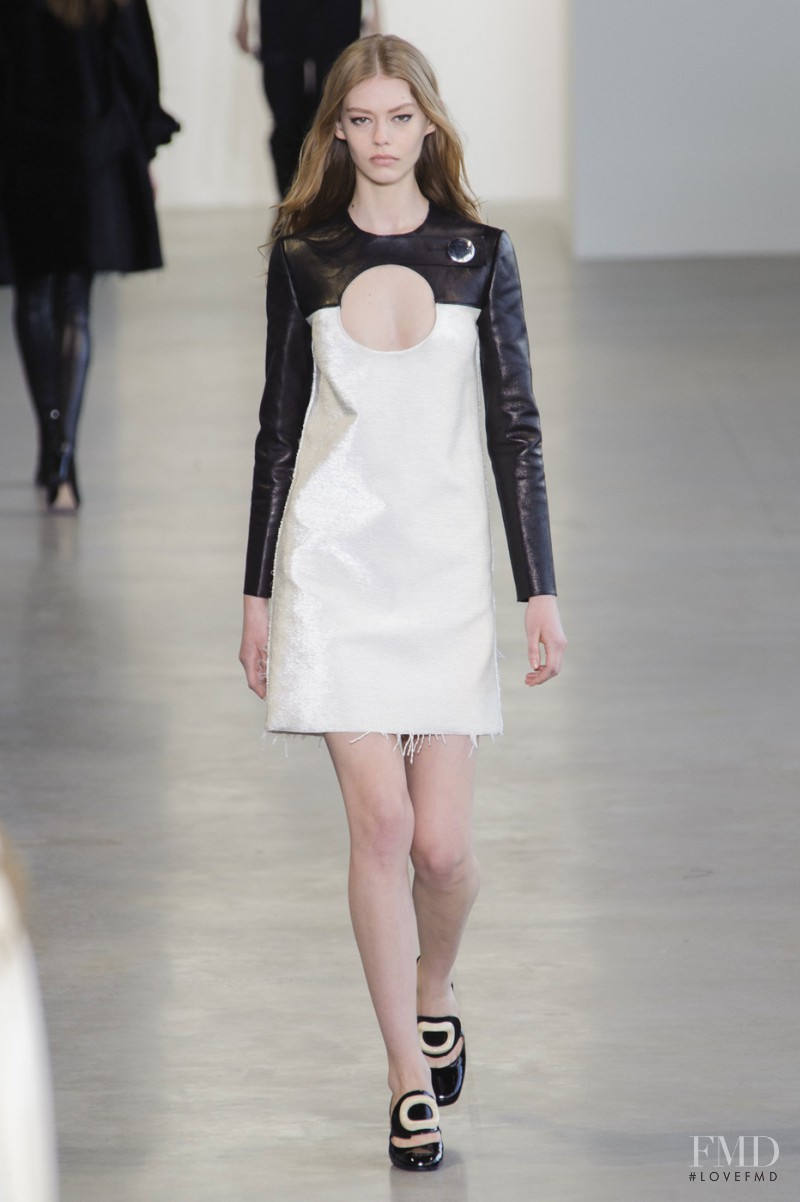Ondria Hardin featured in  the Calvin Klein 205W39NYC fashion show for Autumn/Winter 2015
