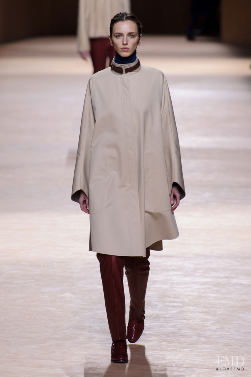 Sasha Antonowskaia featured in  the Hermès fashion show for Autumn/Winter 2015