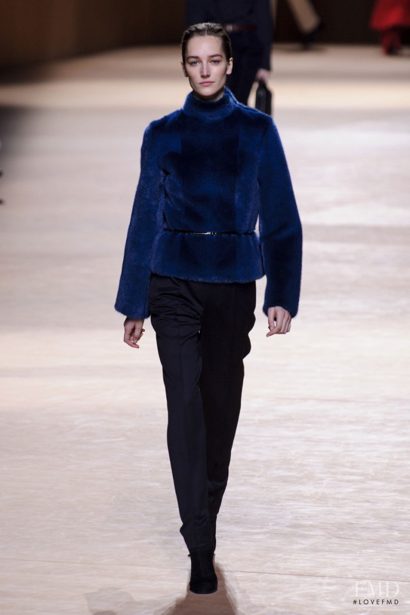 Joséphine Le Tutour featured in  the Hermès fashion show for Autumn/Winter 2015