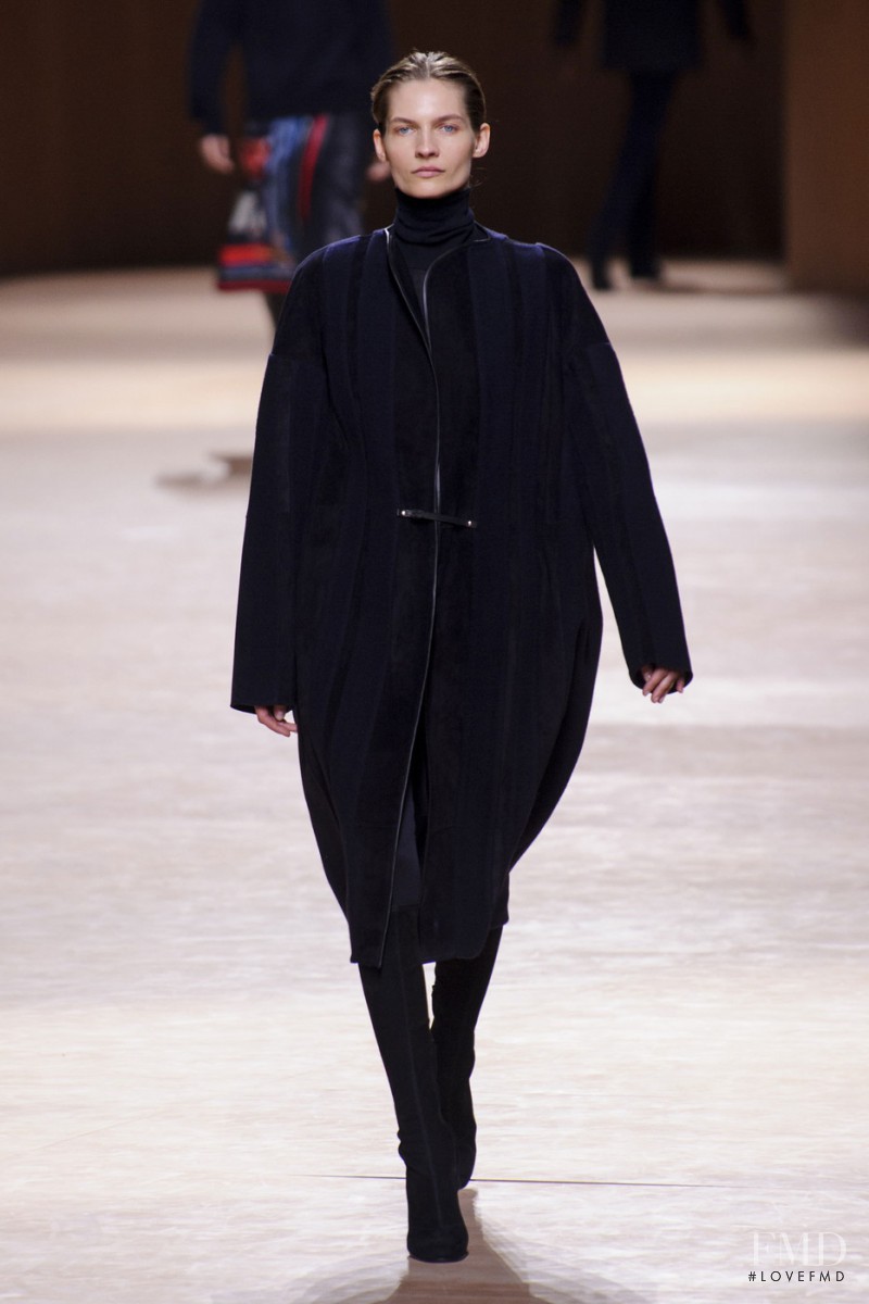 Karolin Wolter featured in  the Hermès fashion show for Autumn/Winter 2015